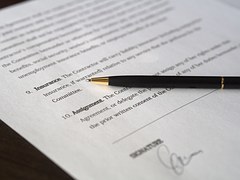 Image of the Signature Page of a Contract