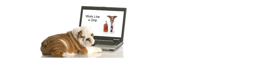 Bulldog Laptop Dog in Tie