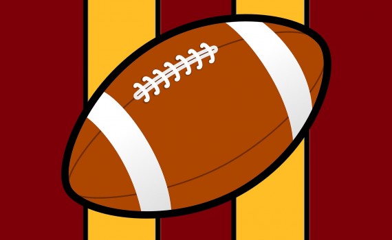 Football in USC colors