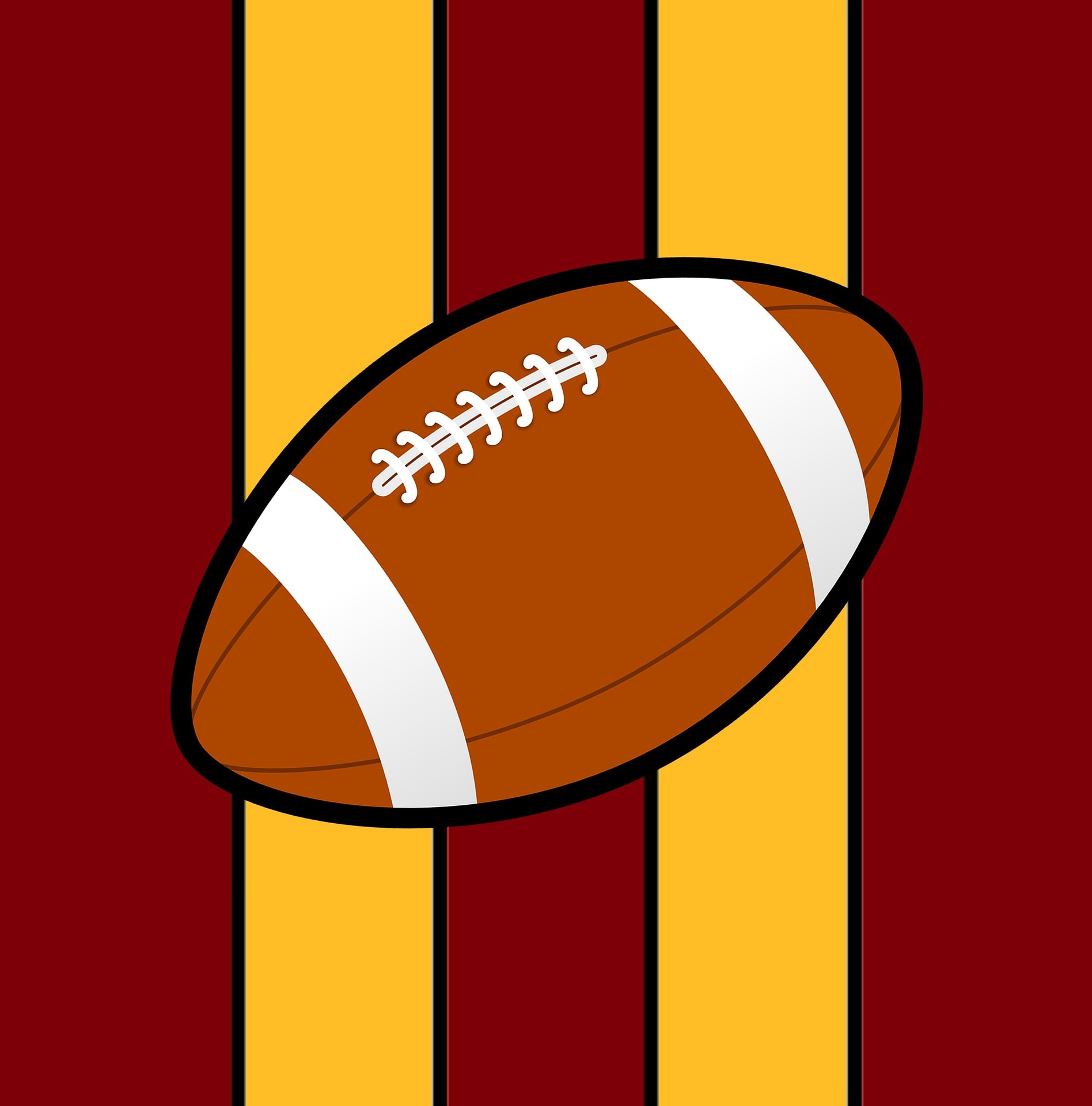 Football in USC colors