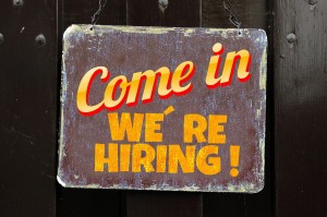 We're Hiring sign