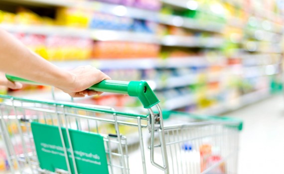 shopping cart, grocery aisle