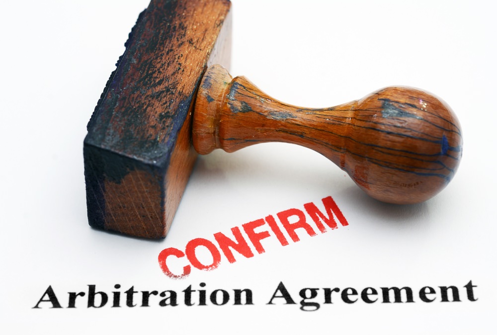 Arbitration agreement - confirm stamp