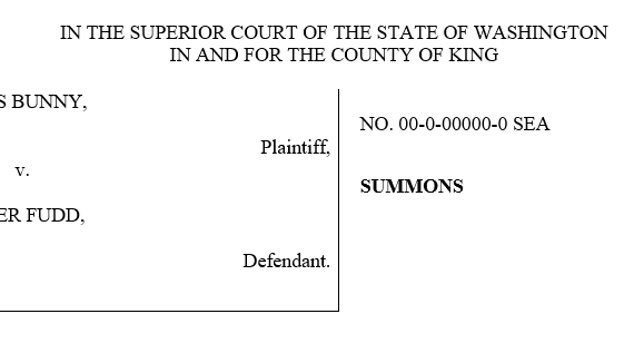 Caption, Washington Superior Court