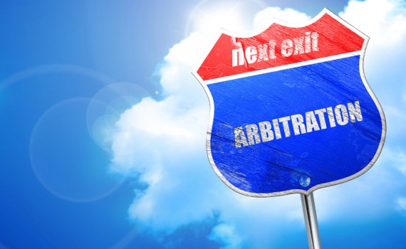 arbitration, 3D rendering, blue street sign