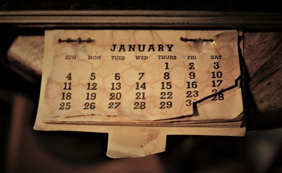Old paper calendar