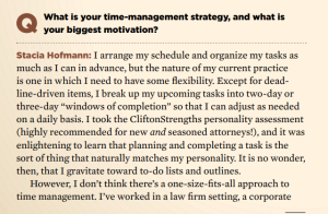 Excerpt of Business Contracts Attorney Stacia Hofmann's article on mentorship in Washington State Bar News Magazine